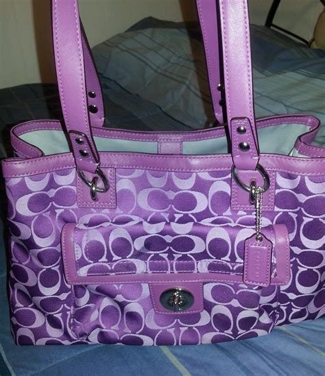 purple coach bag cheap